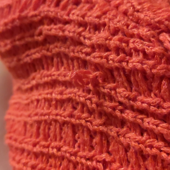 Host Pick Joie 100% Linen Chunky Knit Sweater Burnt Orange Oversized Crewneck XS - Picture 6 of 10